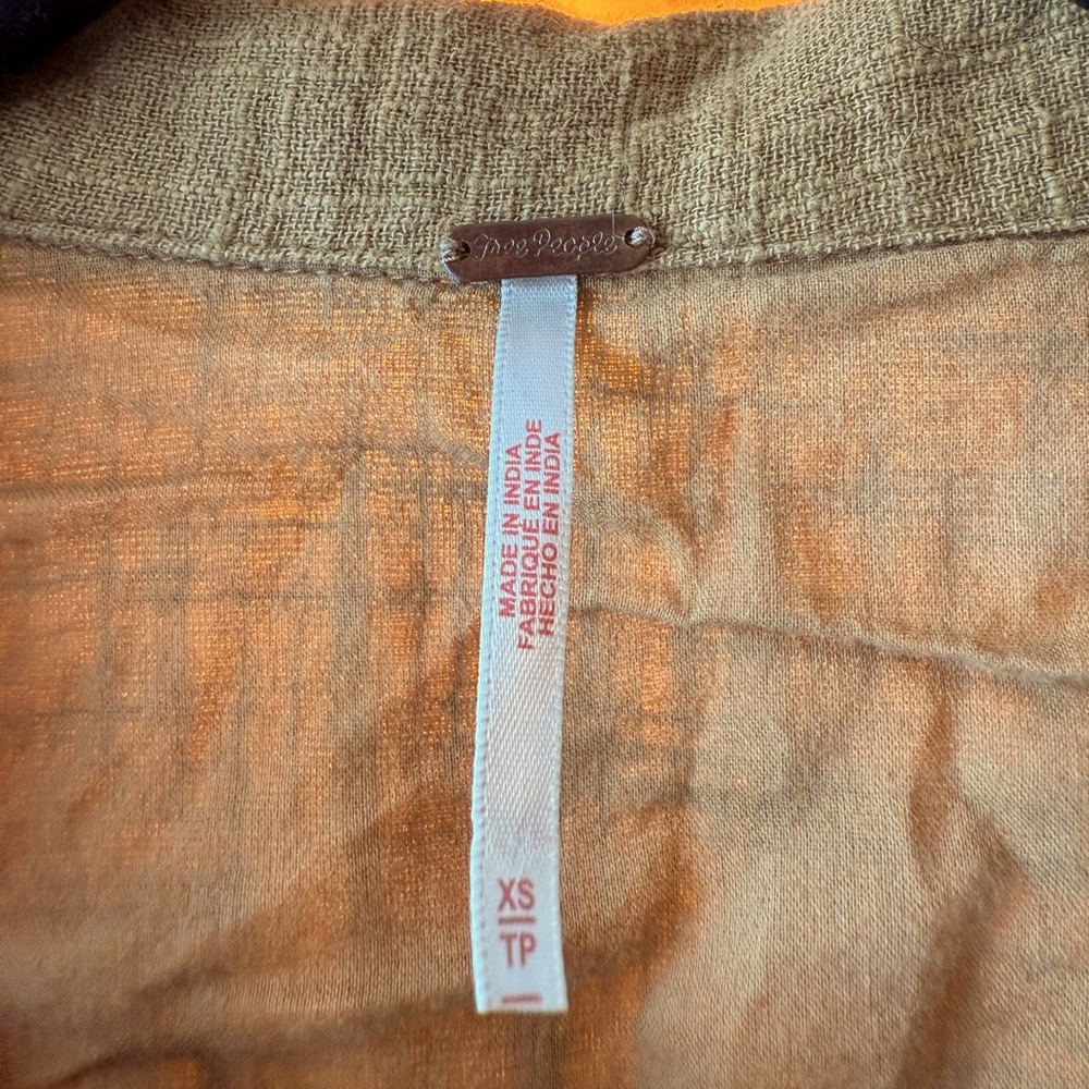 Free People Khaki Green Mini Dress